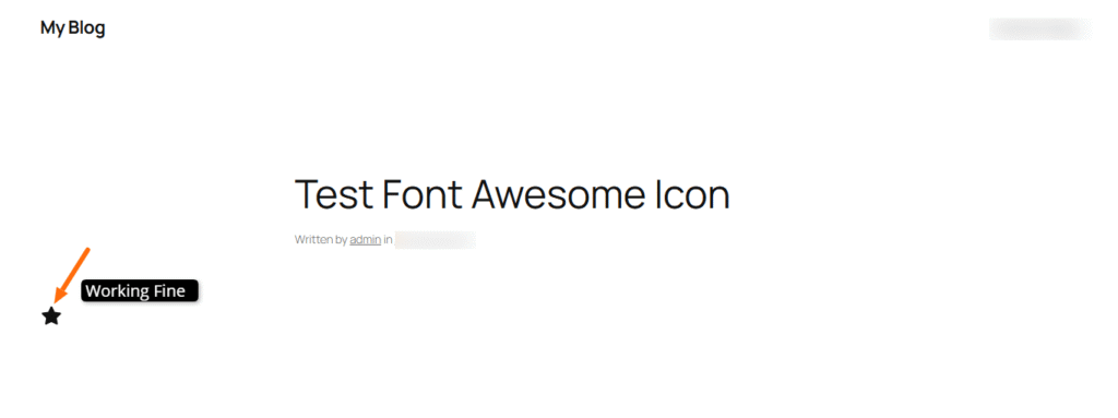 Font awesome icon is working fine