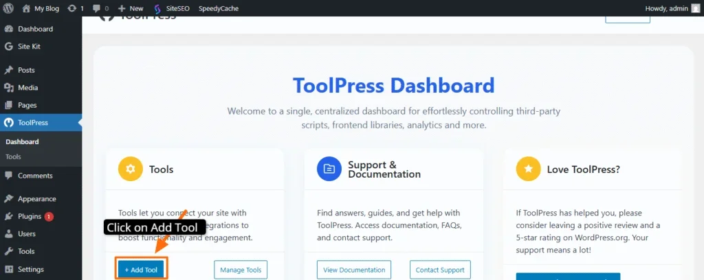 Bootstrap 1 Click on Add tool to access the bootstrap