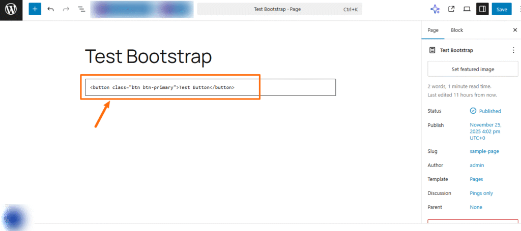 Bootstrap 9 add the given code here