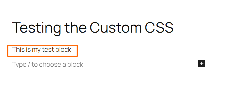 Custom CSS 5 written a text for test purpose