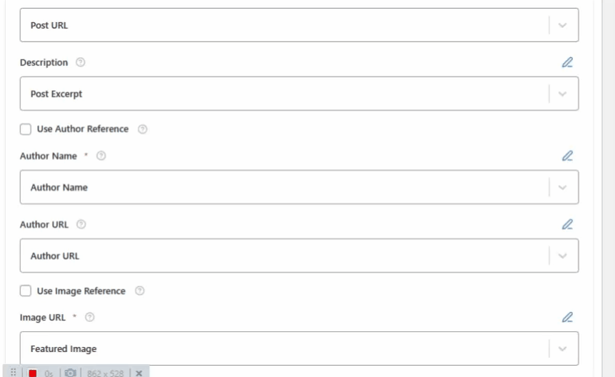 add author nameby clicking on the variable icon.