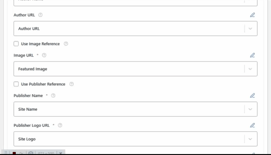 select author url from the dropdown