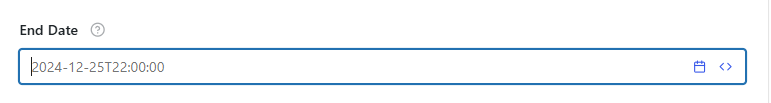 enter the end date from date picker