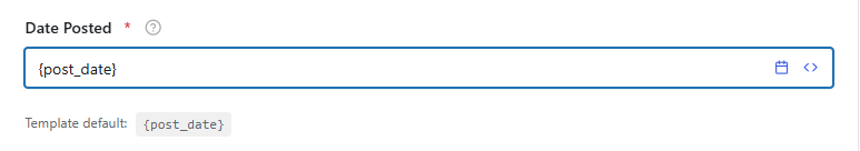 add Date Posted variable in field
