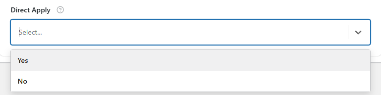 Add Direct Apply option