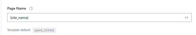 add page name variable