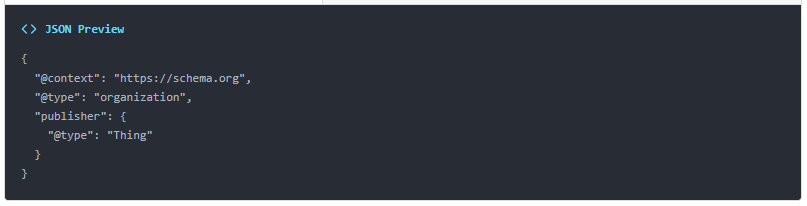 JSON-LD structured data preview