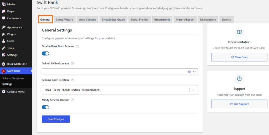 Introduction 9 General Settings options