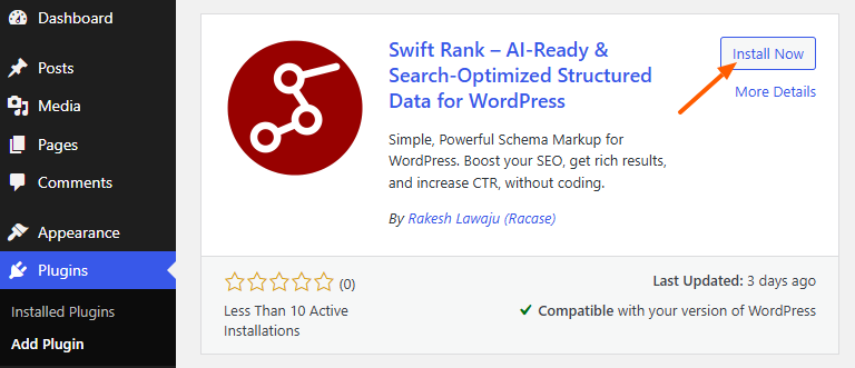 click on install now button