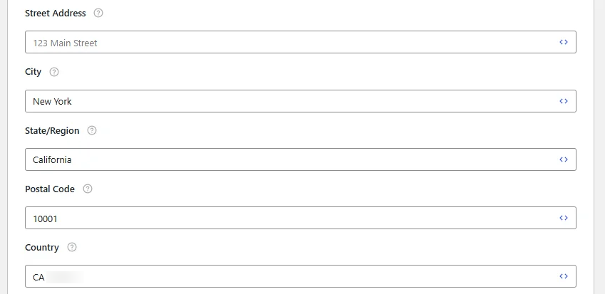 Knowledge Graph Settings 5 add your street address