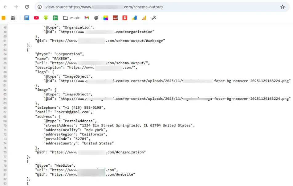 result before enabling the minify schema output