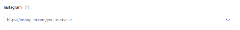 Put your instagram link in the field