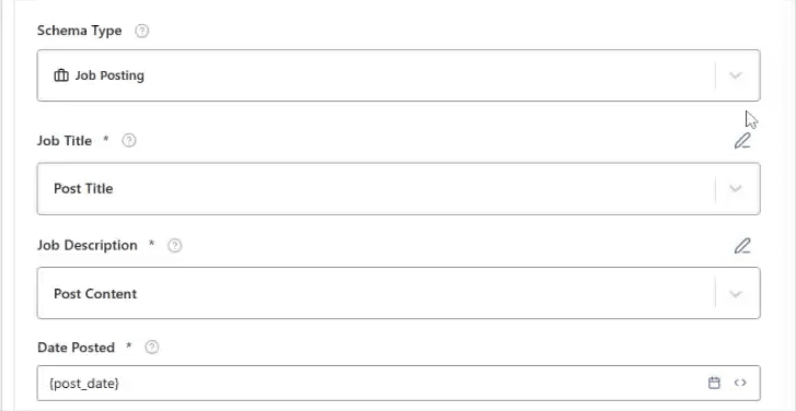 Select the job title variable from list