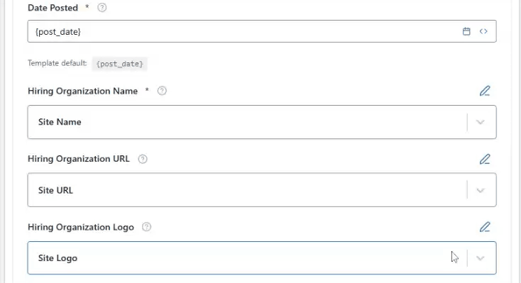 Add Hiring Organization Logo