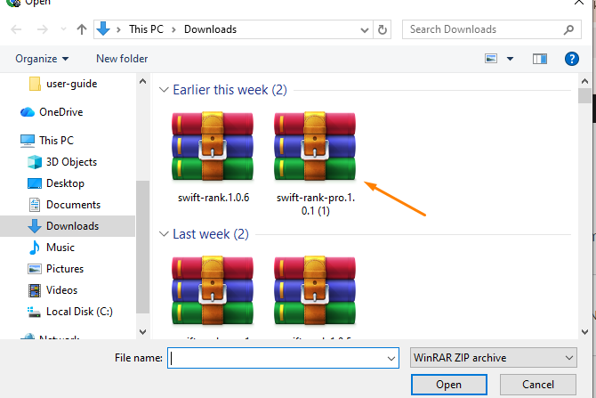 select swift rank pro from your computer