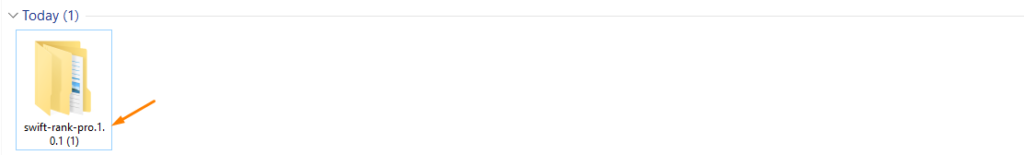 extract the zip file