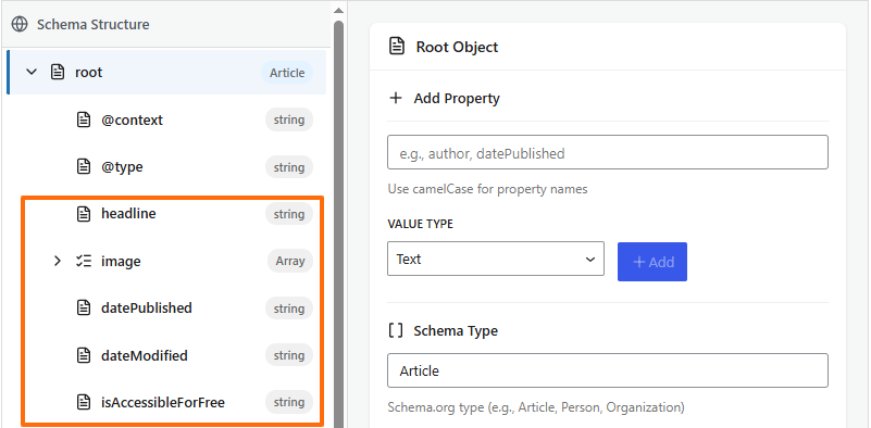 Enable Paywall Content Schema 2 add remaining properties using text value type
