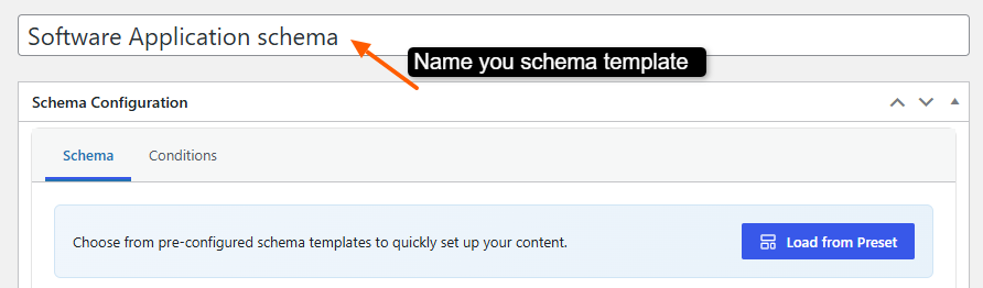 Name Your Software Application Schema Template