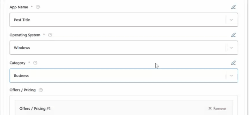Add the operation system from dropdown list or add manually
